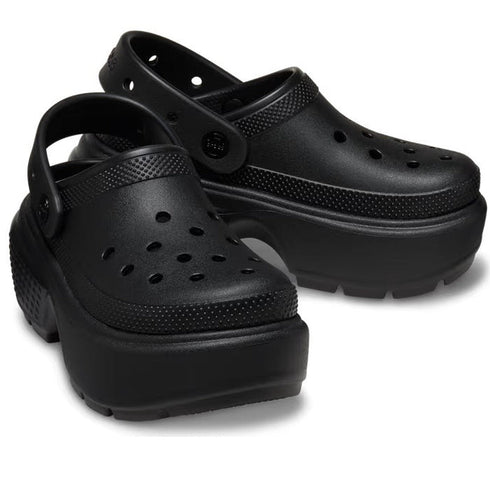Crocs Stomp Classic  Clog Adults Black Platform CLEARANCE